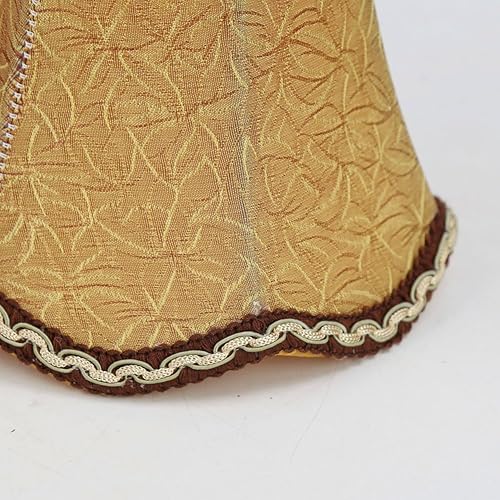 Vista 9 de Fuloon Clip on Chandelier Lamp Shades, 3.14x5.51x4.72 in, Small Sconce Shades for Candelabra Bulbs, Rustic/European/French Country Style(6 Pack, Café