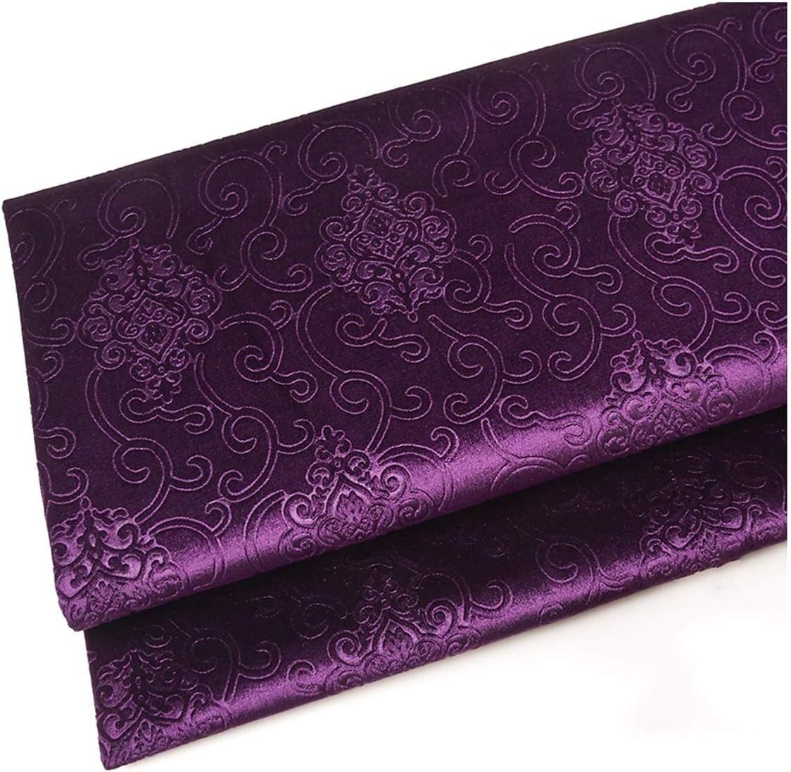Lnn Velvet Fabric Flower Pattern 145x100cm Decorative for DIY Crafts, Home Decor for Dressmaking, Art & Craft, Sewing