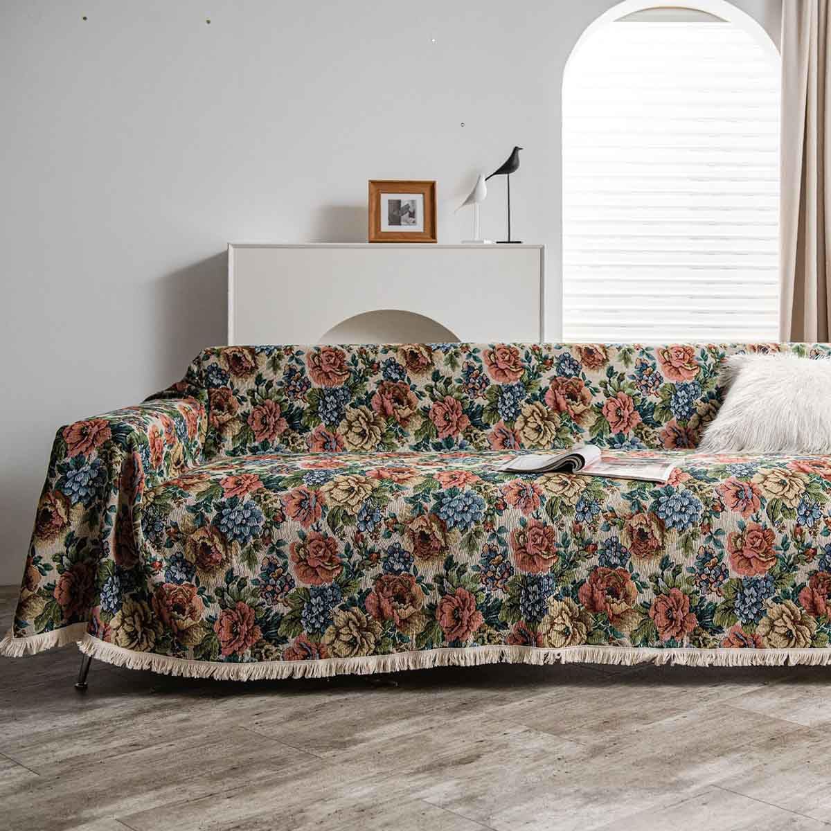 Housse de canapé antidérapante en L et U pour animaux - Couverture élégante 180x260 cm