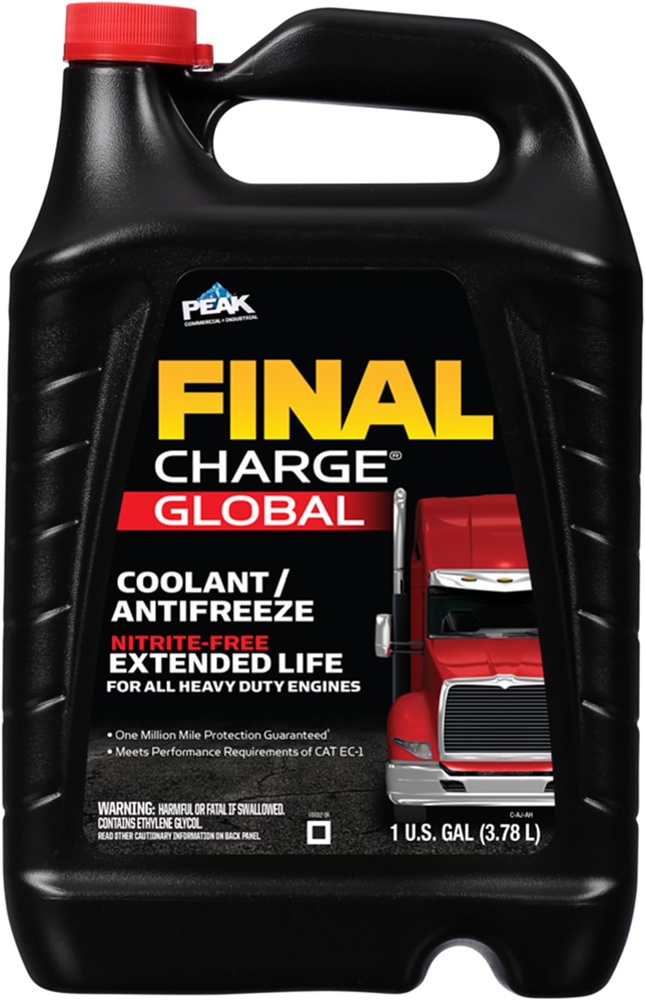 FINAL CHARGE Global Extended Life Concentrate Antifreeze/Coolant for All Heavy Duty Engine Cooling Systems, 1 Gal.