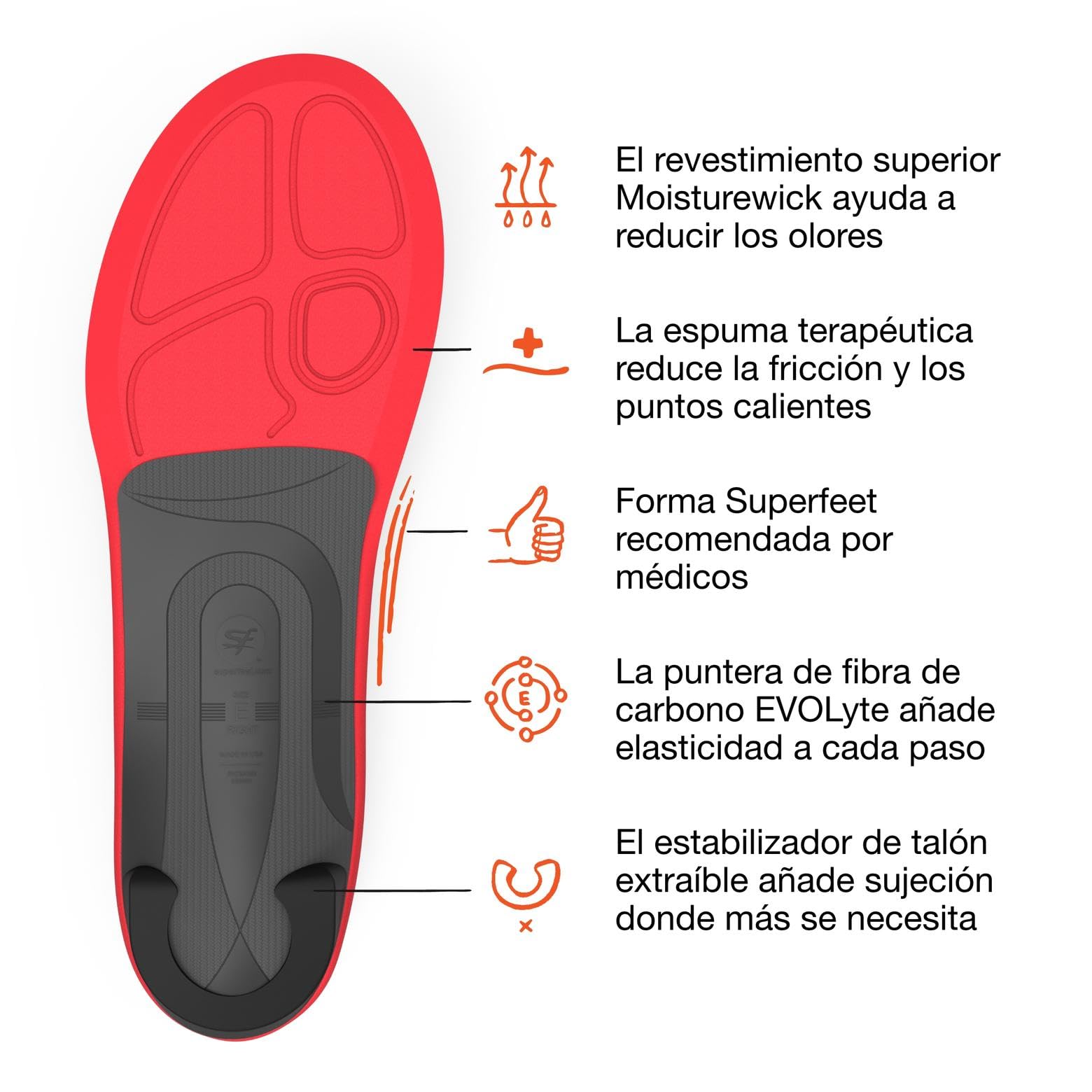 Superfeet Run Plantillas Ortopédicas Para Fascitis Plantar - Para Deportivas, EU 45 – 46.5