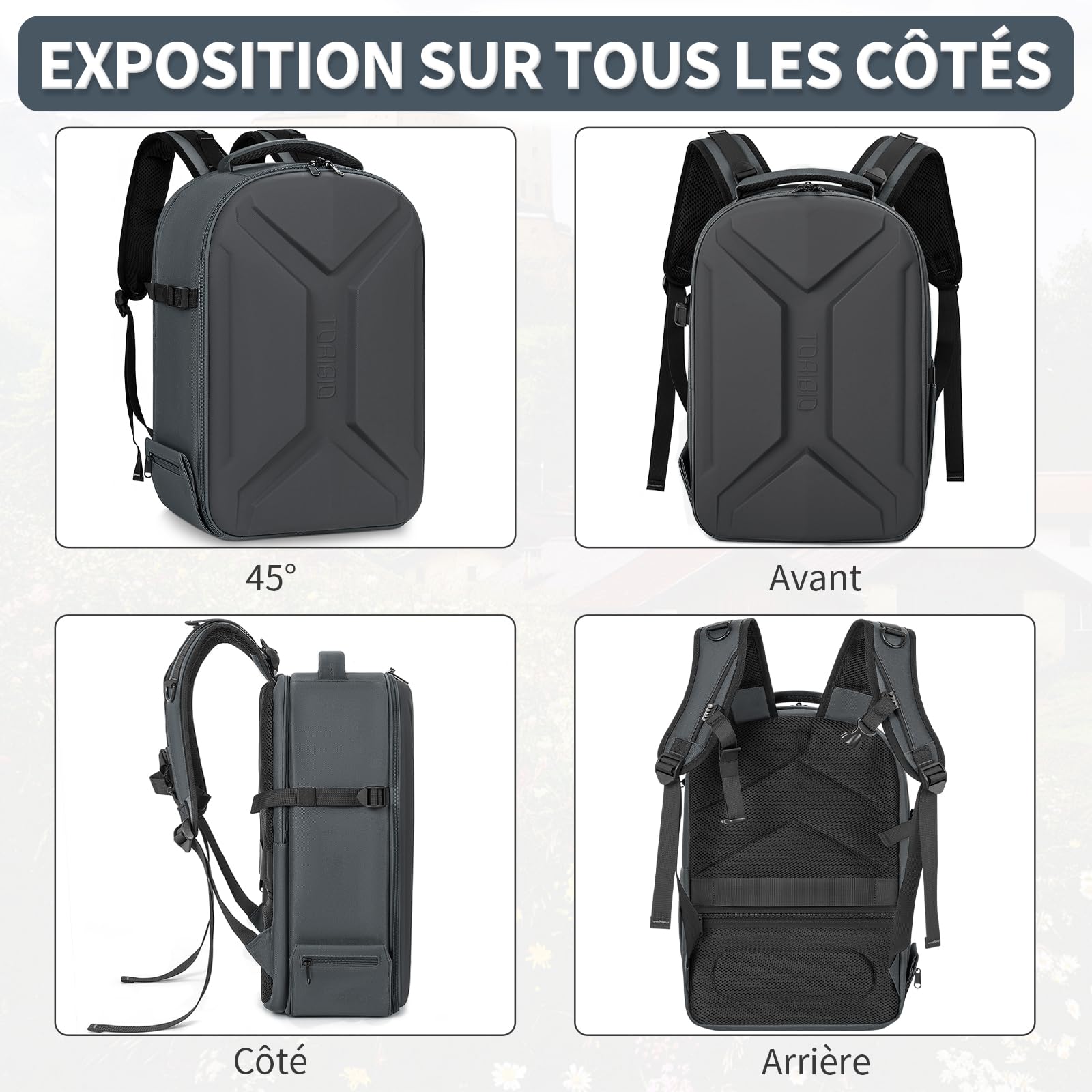 Sac à Dos Rigide pour Appareil Photo, Sac de Photographie pour Appareils Photo Reflex Numériques/Photographie sans Miroir, Compatible avec les Appareils Photo Sony/Canon/Nikon