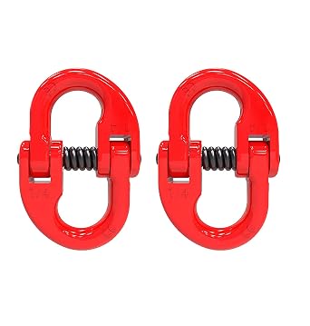 2PC 5/8" Alloy Steel Coupling Link, US Standard G80 Hammer Lock Chain Connector, Safety Chain Connector Link for Tow Hitch, 8.0t/17637lb Work Load Limit
