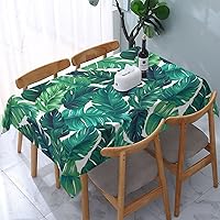 Vista 21 de YETTA YANG Mantel rectangular de tela rectangular con diseño de flores de colibrí, diseño floral, impermeable, para pícnic, fiesta, 54 x 72