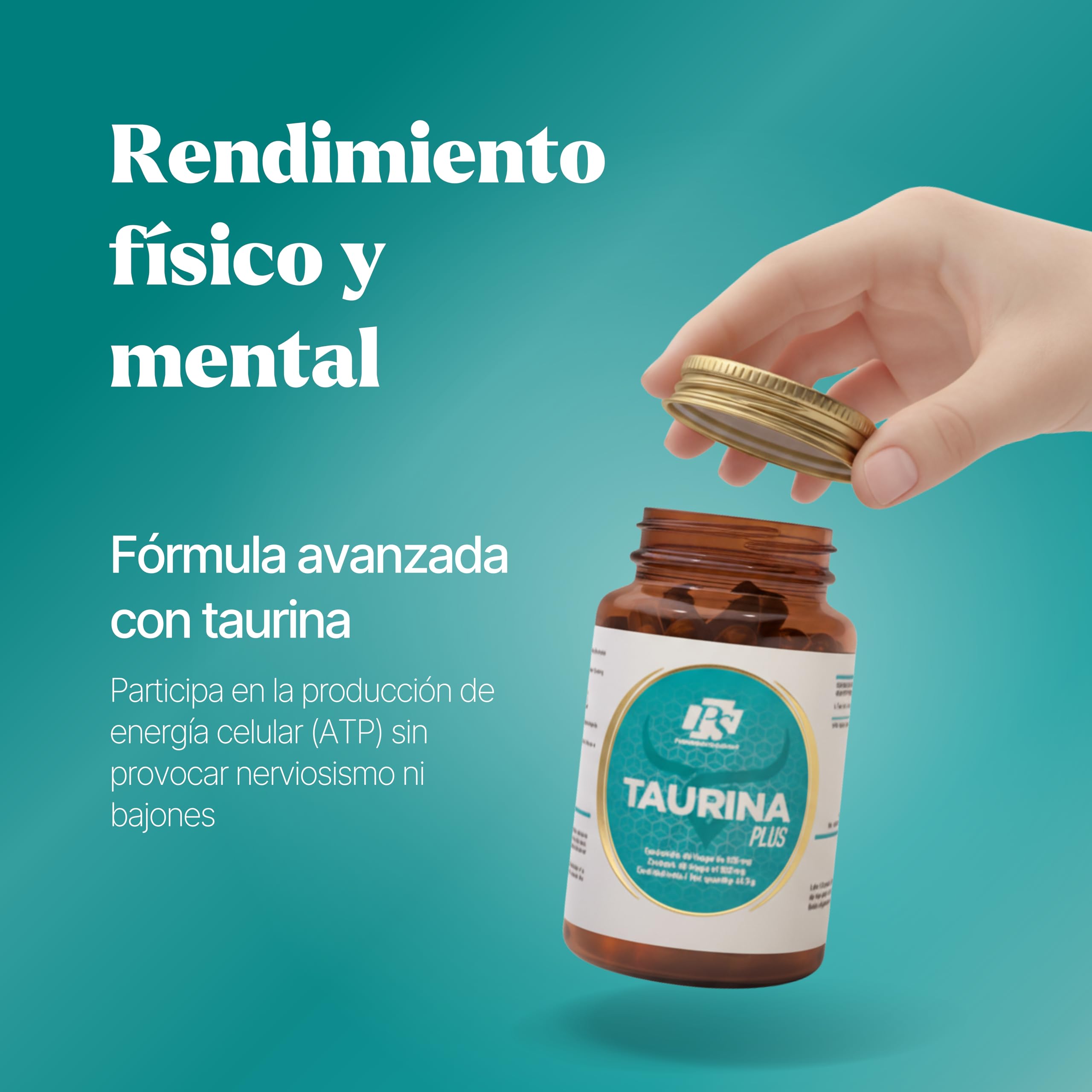 PS Taurina Plus PACK 3x2 - L-Taurina 2000 mg por Dosis Diaria (500 mg por Cápsula), Aminoácido Deportivo para Rendimiento Físico y Energía | 180 Cápsulas Vegetales