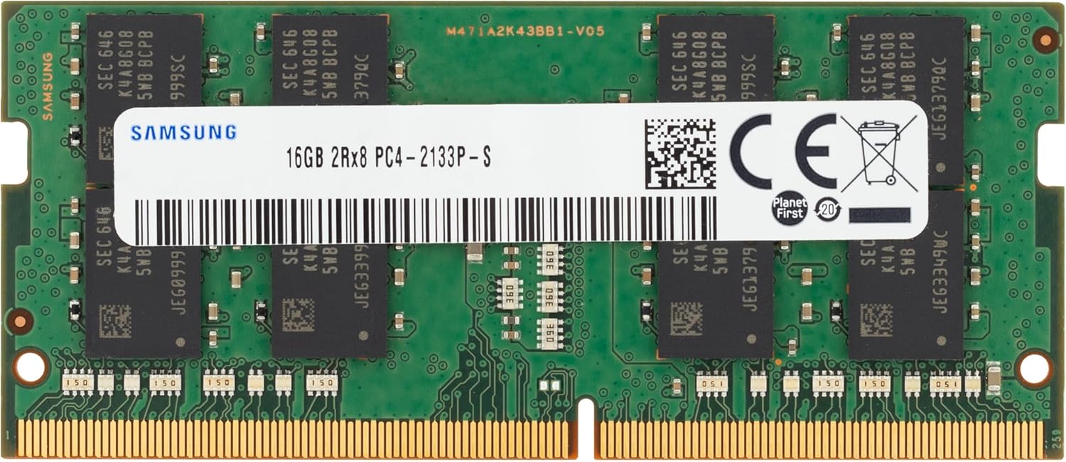 Samsung 16GB DDR4 2133MHz PC4-17000 (PC4-2133P) CL15 SODIMM 2Rx8 Dual Rank 1.2V 260-Pin Laptop, Notebook RAM Memory
