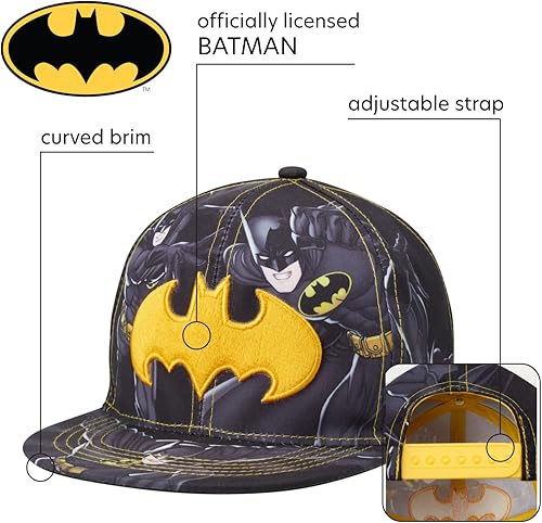 Miniatura 2 de DC Comics Boys' Super Hero Baseball Cap - 3D Superman, Batman, Justice League Hat (2T-7)