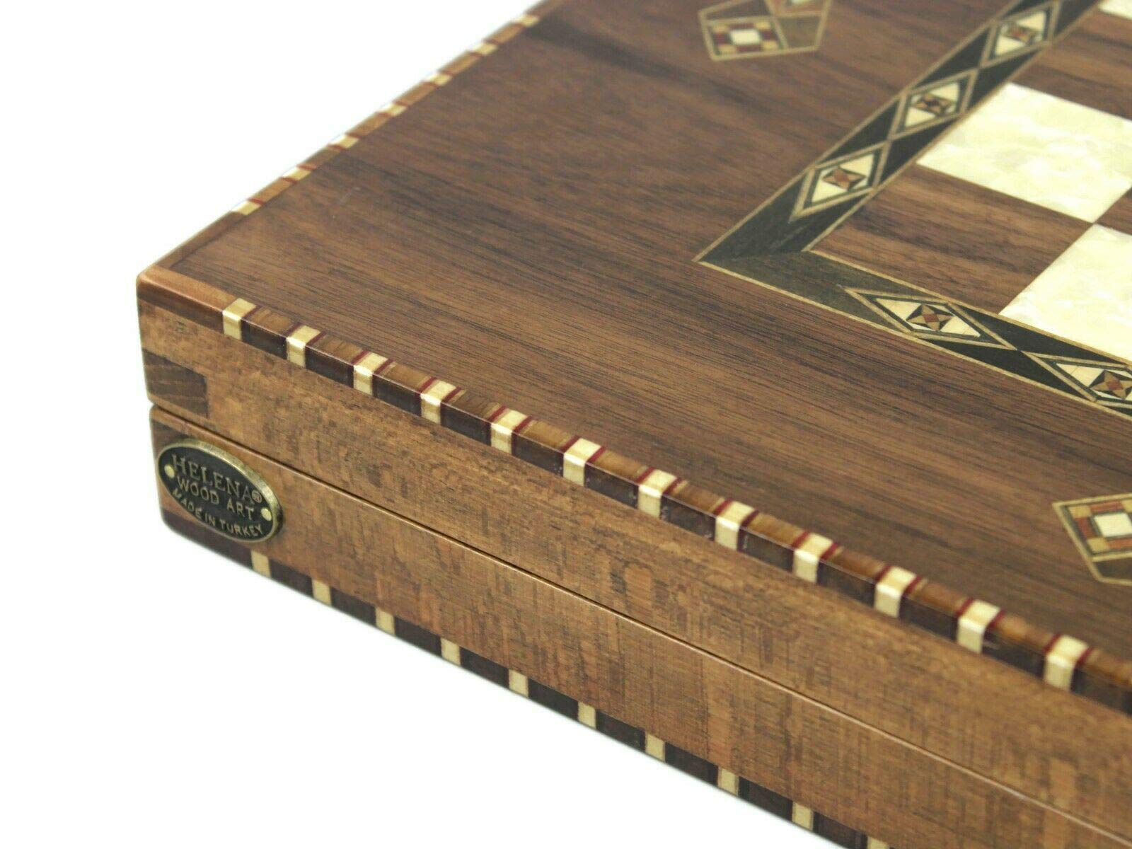 Wooden Helena Backgammon Set Rural Walnut - 20" 2150