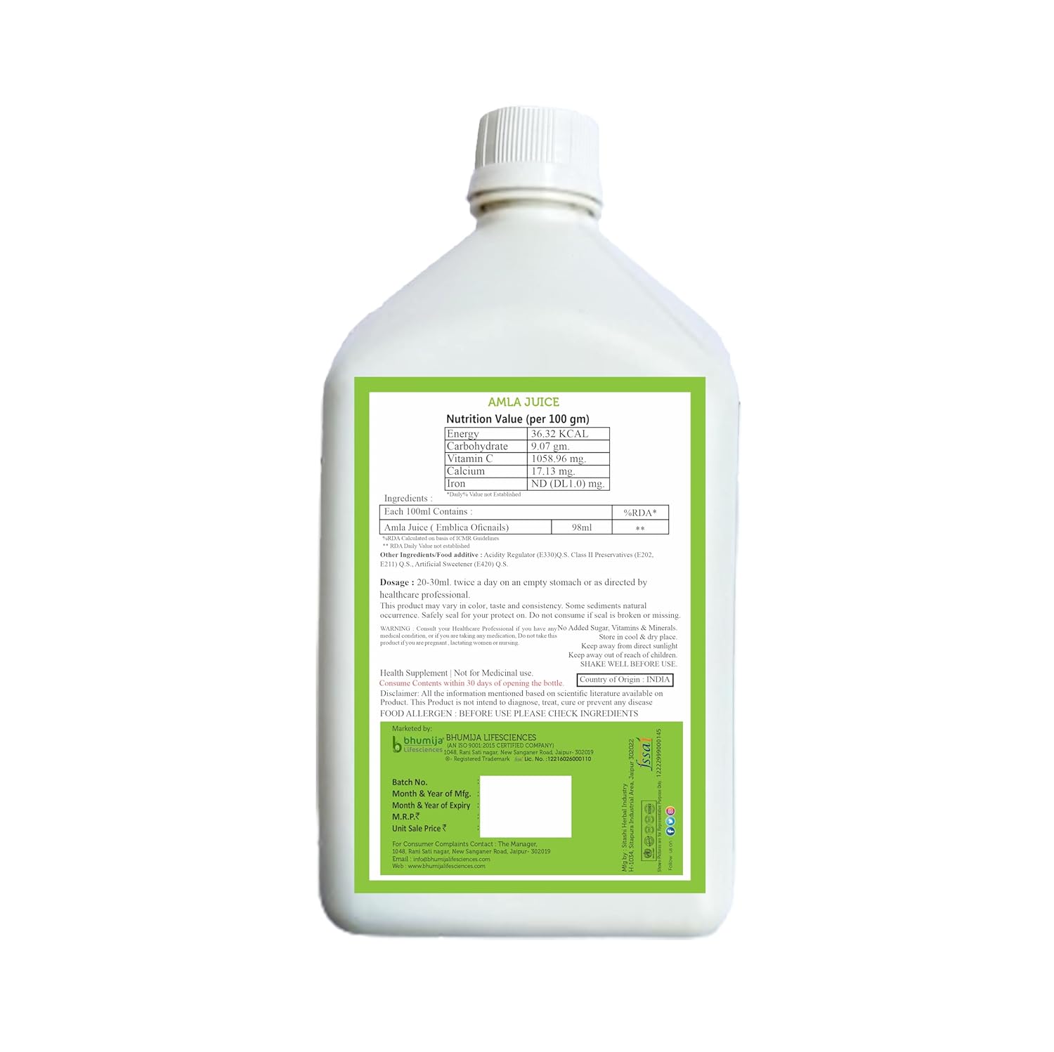 Buy Now Bhumija Lifesciences Amla Juice 1-Liter | Ideal For Nourishi... 1 Buy Now Bhumija Lifesciences Amla Juice 1-Liter | Ideal For Nourishi...