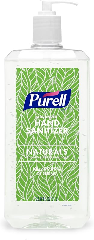 Purell Naturals Hand Sanitizer Gel, Pump Bottle 1ct x 1 L - 3280-04-CMR
