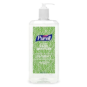 PURELL Advanced Hand Sanitizer Naturals with Plant-Based Alcohol, Citrus Scent, 1 Liter Pump Bottle Pack of 1 - 3280-04-CMR