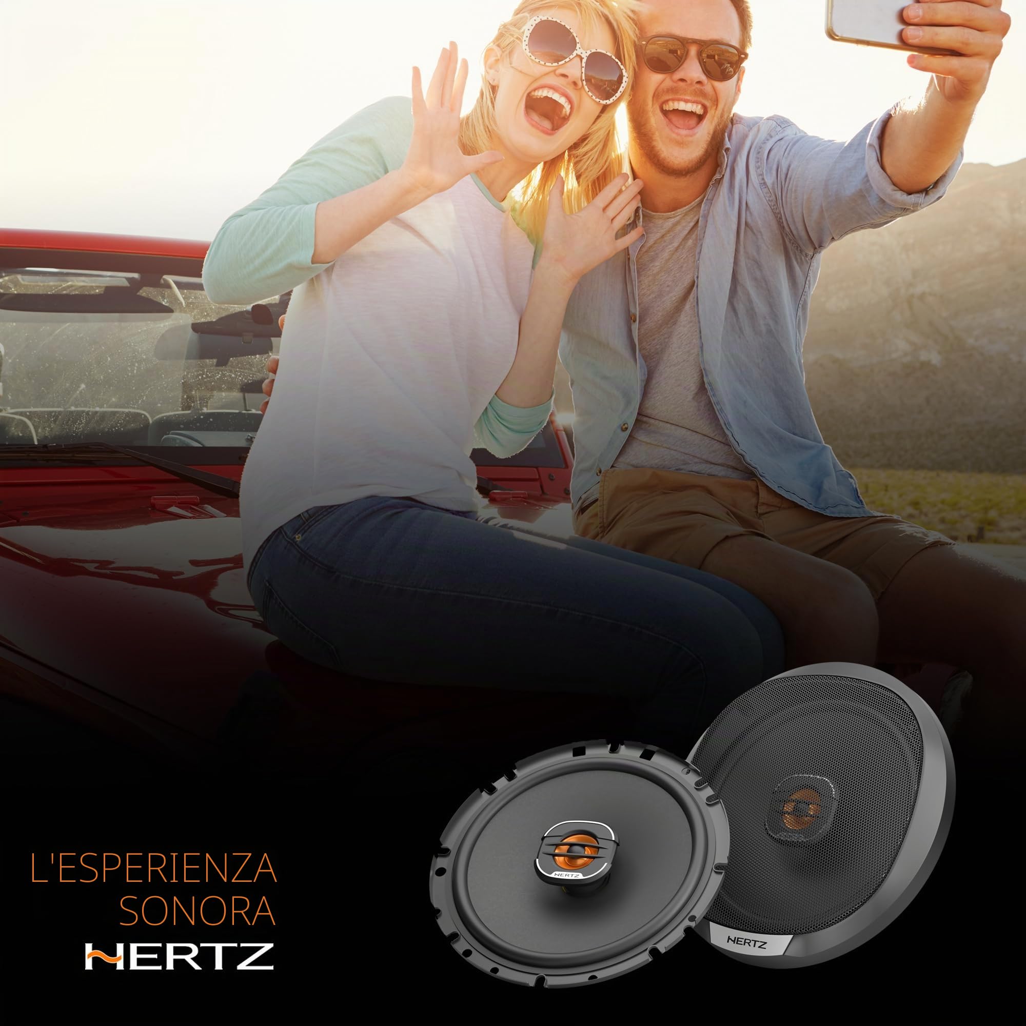 Hertz Bundle K 165 Fan Edition + X 165 Fan Edition – Sistema Audio Auto 165/170 mm 4 Ohm, Kit 2 Vie + Coassiali, Tweeter 24 mm, Griglie Incluse, Upgrade OEM Completo