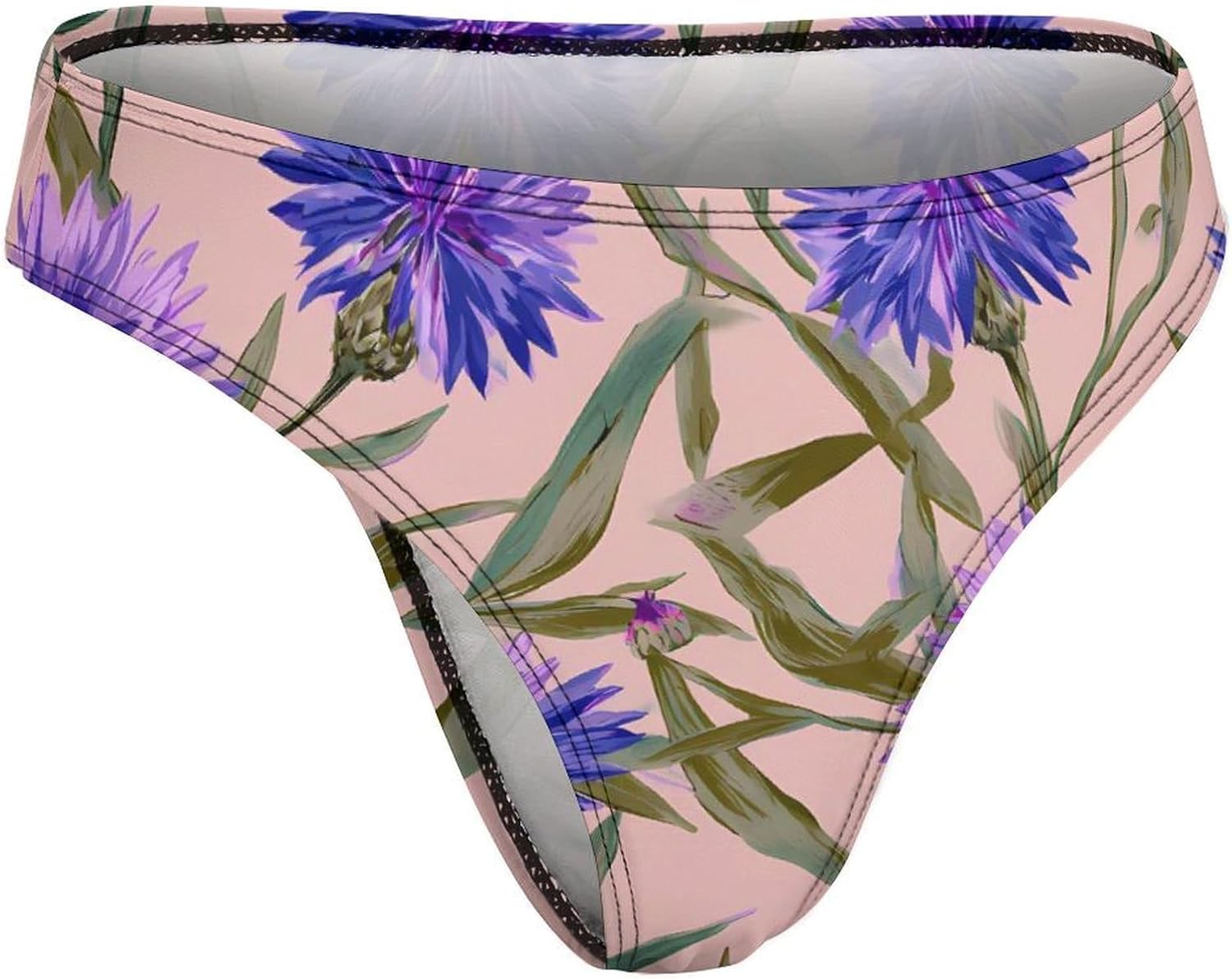 Cornflower Plant Breathable Thong Underwear Women Soft XX-Large (xx_l)