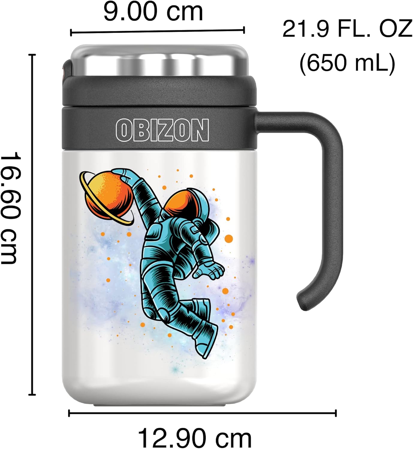 Custom Coffee Tumbler with Photo, Text & Logo | Personalized 20oz Stainless Steel Travel Mug with Handle | Double Wall Insulated Cup | Taza Personalizada Gift for Men & Women - Image 4