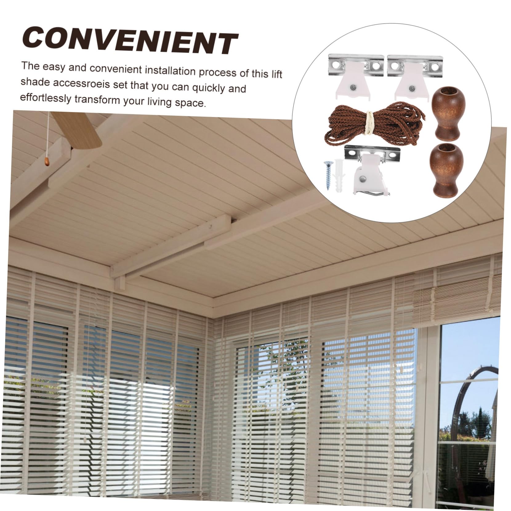 DOITOOL 3sets Roller Blind Fittings Versatile Curtain Accessories for Easy Installation Includes Complete Parts for Home Office and Bedroom Window Treatments