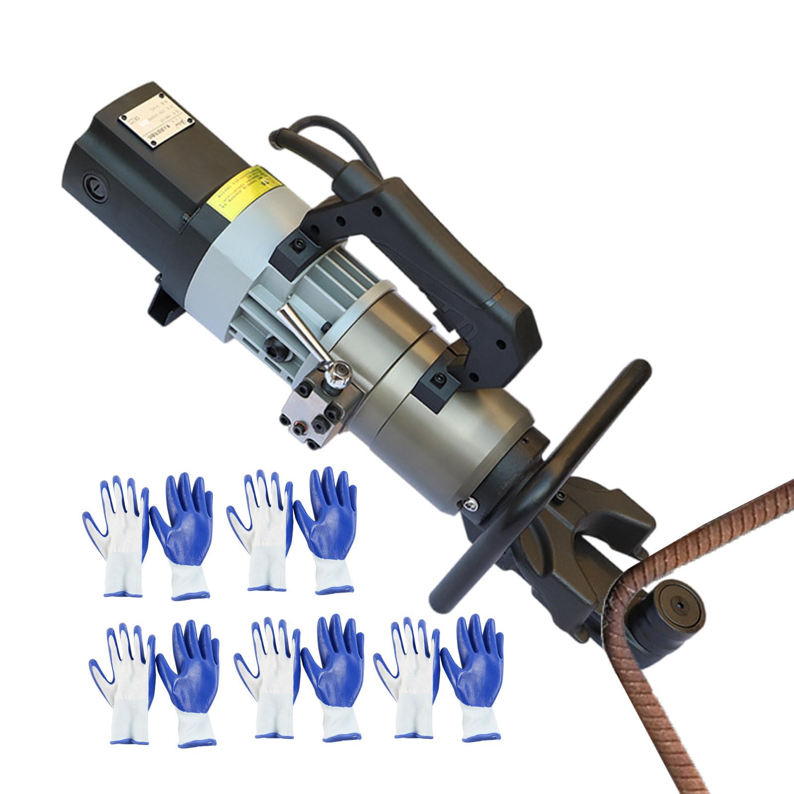 Elektryczne Giętarki I Przecinarki Do Prętów Zbrojeniowych, Hydrauliczna Giętarka Do Prętów Zbrojeniowych Z 12 Rękawicami, 1800 W Profesjonalna Giętarka Do Rur Do Budowy Kolei,22-36mm