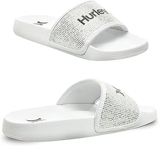 Hurley Naia Comfortable Slip-On Kids Sandals, Cute Girls' Slides for Indoor and Outdoor, Shower Slides for The Beach and Pool