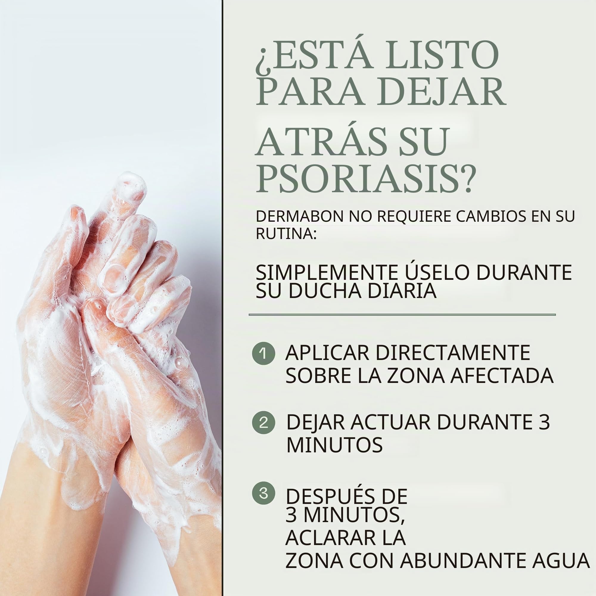 Dermabon Jabón limpiador de psoriasis, dermatitis seborreica y eccema para adultos, 2% de jabón de alquitrán de hulla, alivia la picazón, reduce la inflamación, hidrata la piel, uso diario suave,