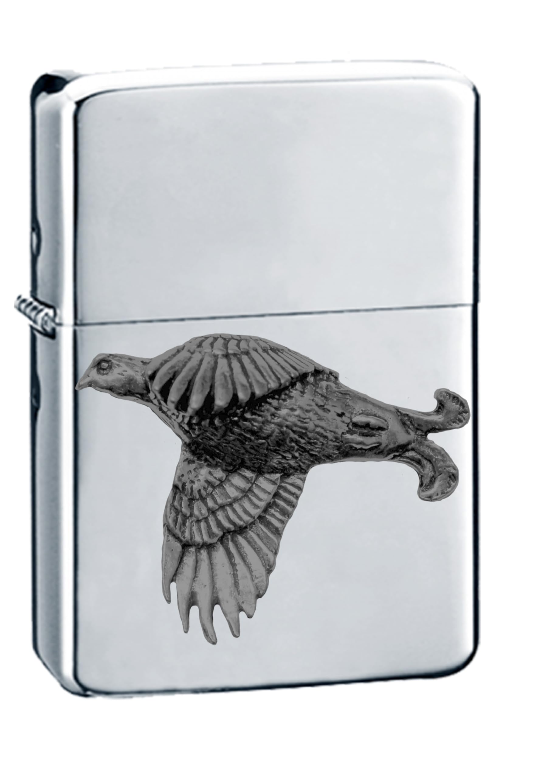 Briquet B40 noir contre le vent, étain anglais et argent durable