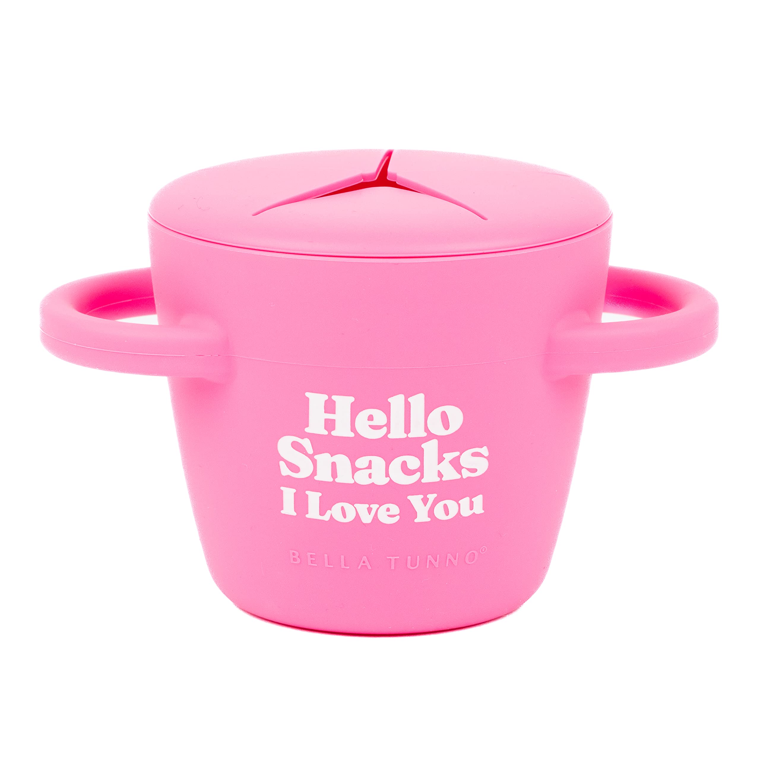 Snack Cups for Toddlers by Bella Tunno, Silicone Spill Proof Food Container with Lid, Babies & Kids 6-12 Months, Hello Snacks
