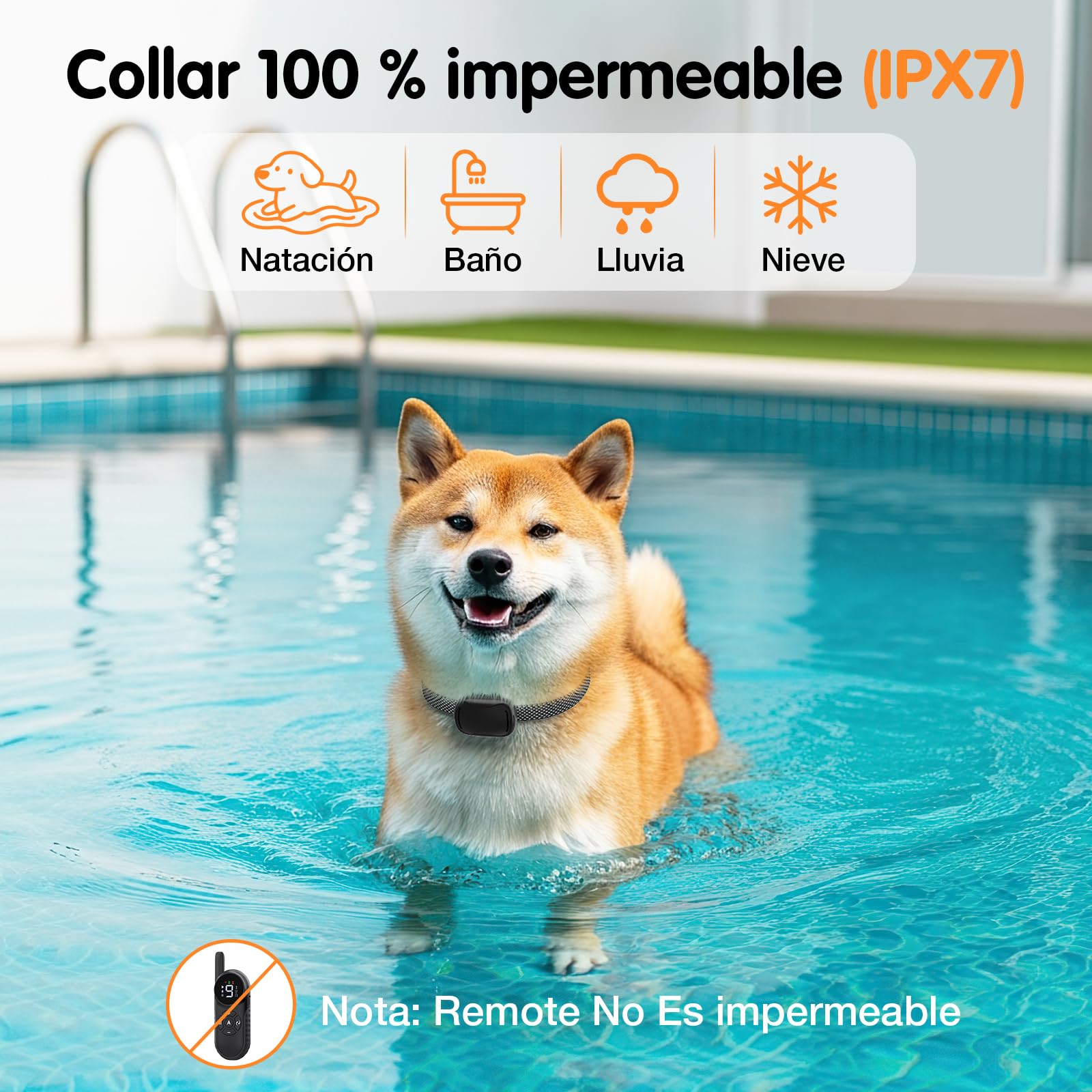 Collar de Adiestramiento para Perros, Collar Antiladridos para Perros | Rango Control Remoto 800m, 3 Modos de Adiestramiento, Sonido/Vibración, Recargable Collar Perro Adiestramiento, Étanche IPX7