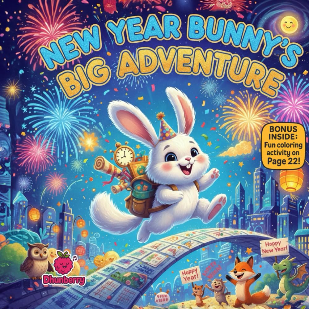 New Year Bunny’s Big Adventure: A Rhyming Picture Book About Teamwork, Positivity & Never Giving Up