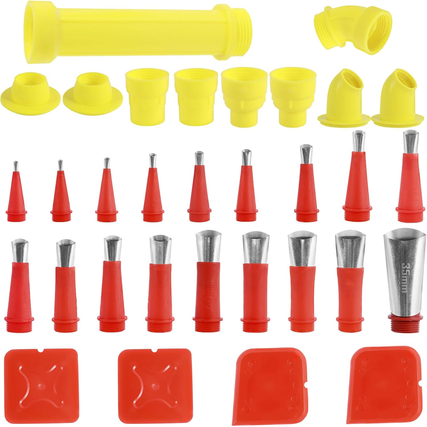 FALESOUL 32Pcs Caulking Finisher Kit, 18Pcs Caulking Nozzle Tips