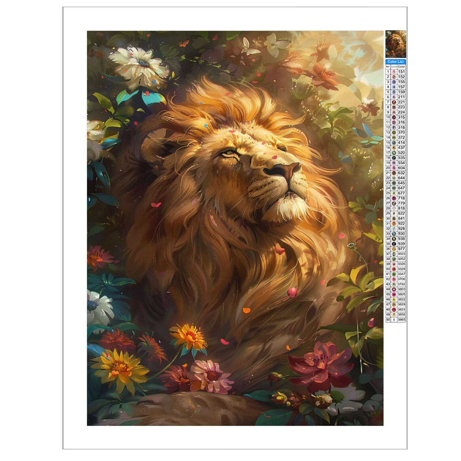 Bimkole 5d Diamond Painting Kit Bricolaje Arte Tigre, León