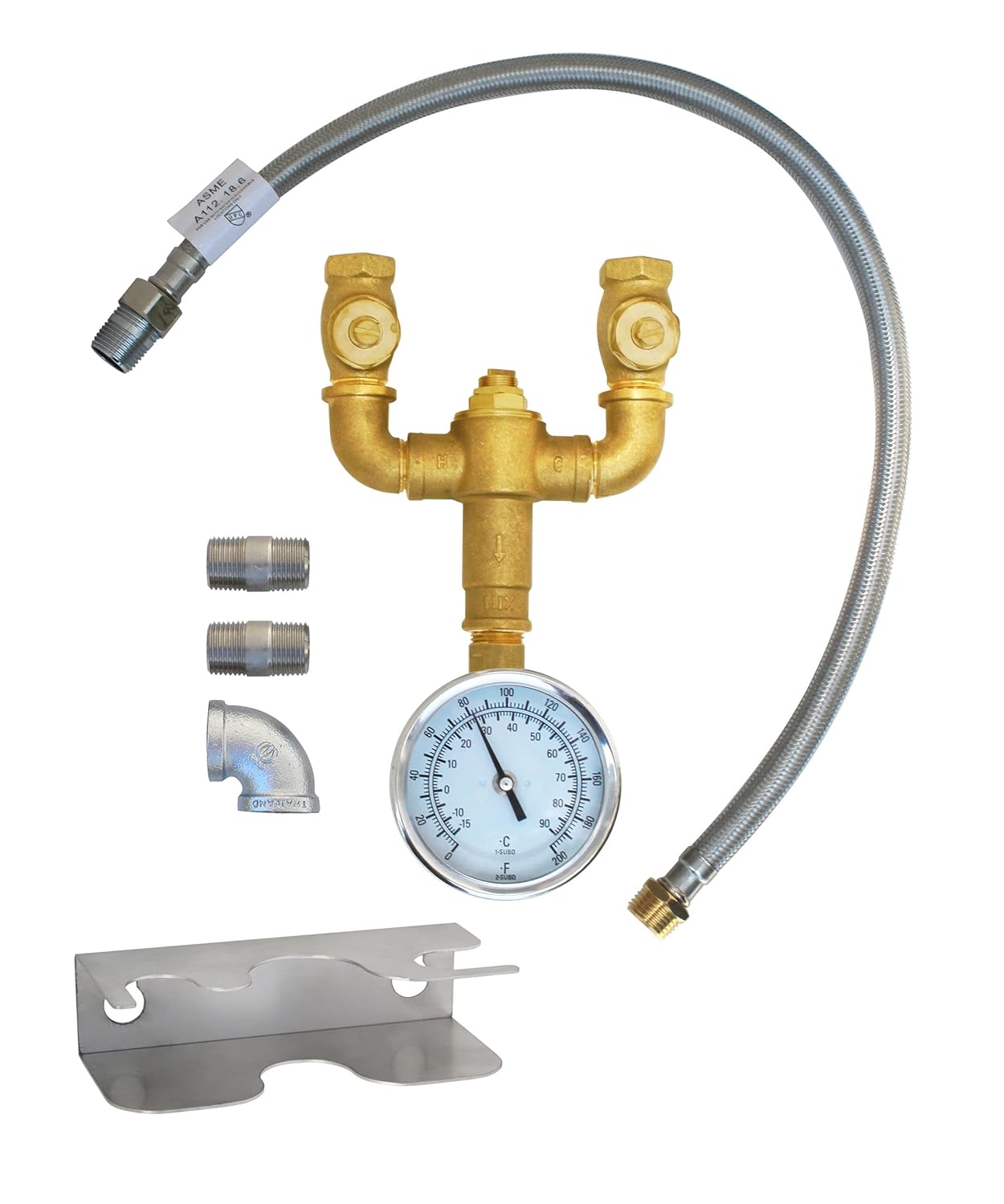 Speakman SEF-TW Eyesaver Thermostatic Mixing Valve Kit for Eyewash Stations, 8.5 LBS, Rough Brass