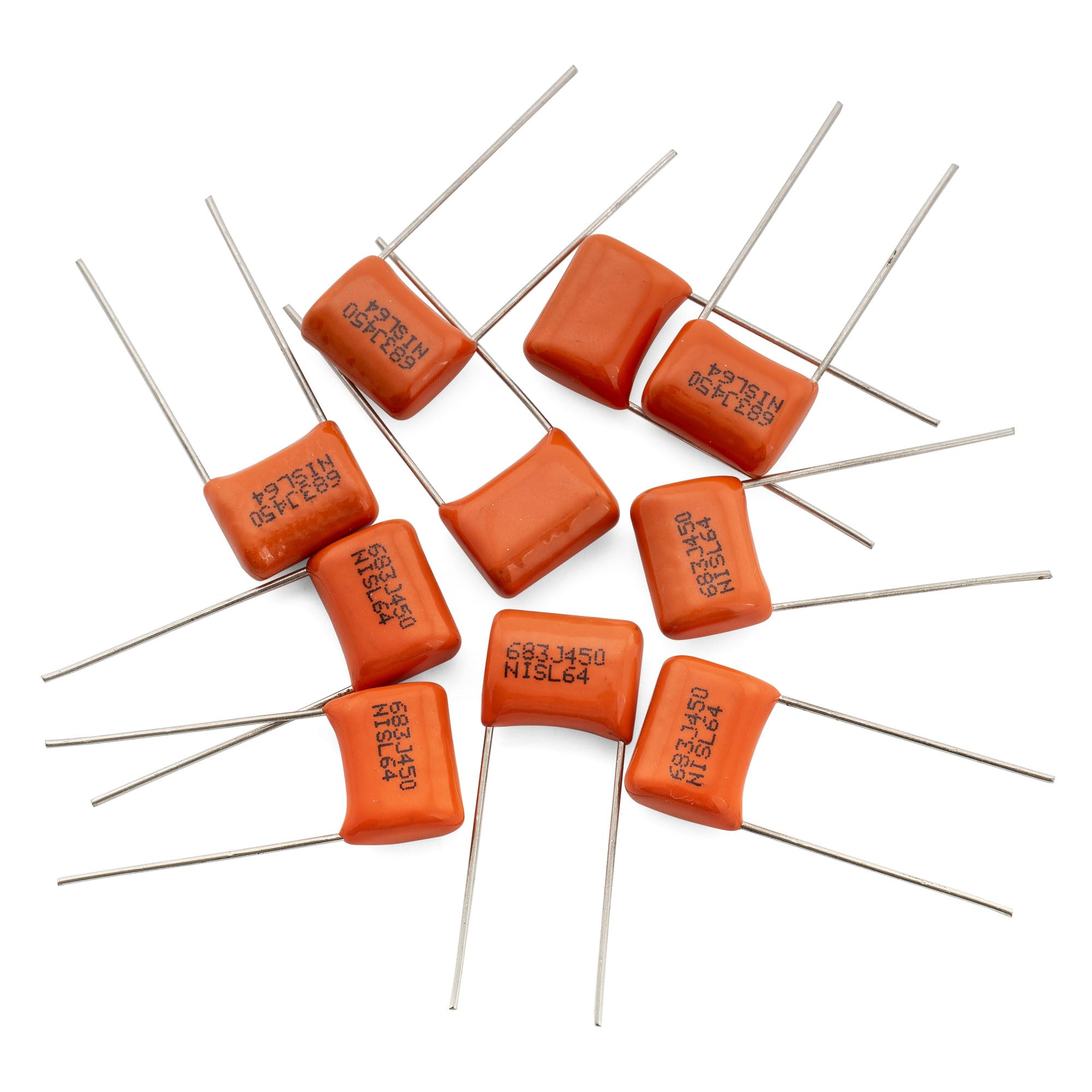 Musiclily Pro Metallized Polypropylene Film Capacitors .068uF 5% 450V 10Pcs