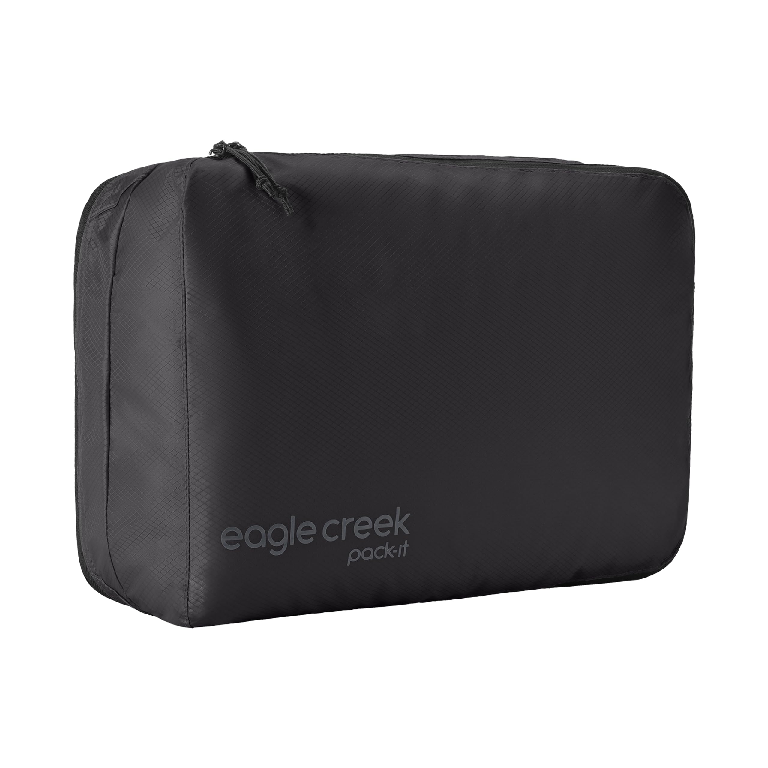 Eagle Creek Pack-It - Cubo de embalaje aislado limpio/sucio, cubos de embalaje de doble compartimento para optimizar el espacio del equipaje, ligero, tela reciclada, lavable, mediano, color negro