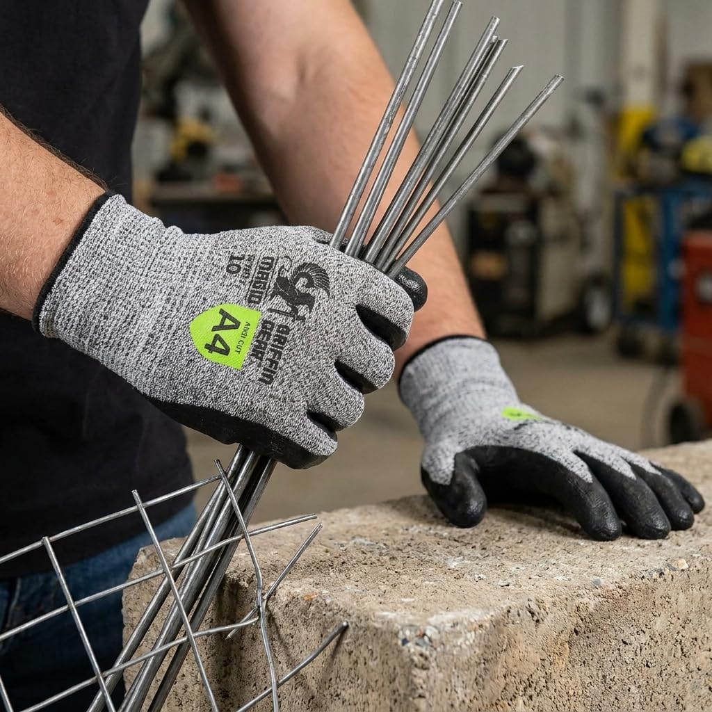 MAGID GPD45 GPD45 GPD4529 12 paires de gants de travail résistants aux coupures en polyuréthane et nitrile 9/L