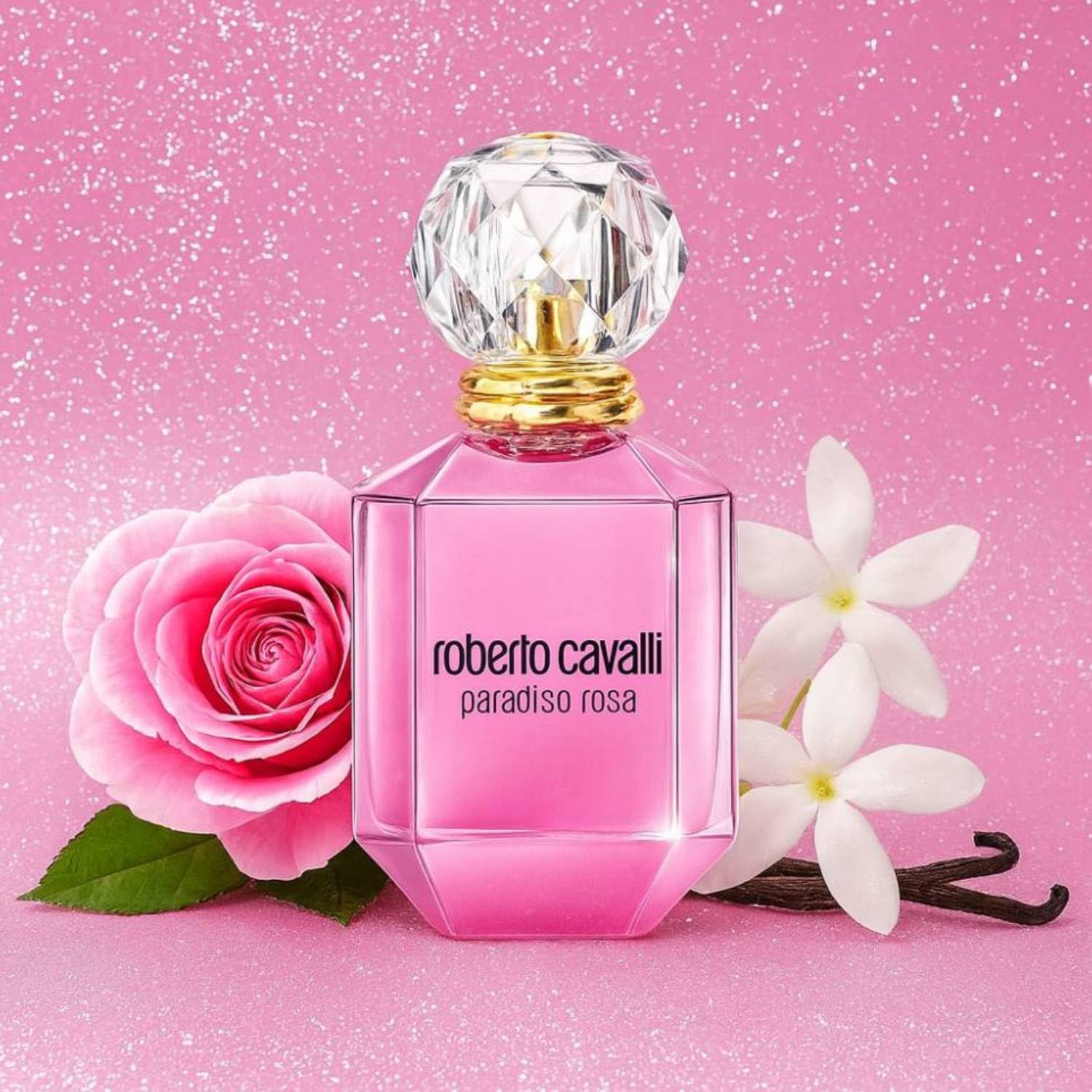 Roberto Cavalli Paradiso Rosa Eau de Parfum 75 ml, Geschenkbox für Damen mit Reiseduft 15 ml und Körpercreme 100 ml