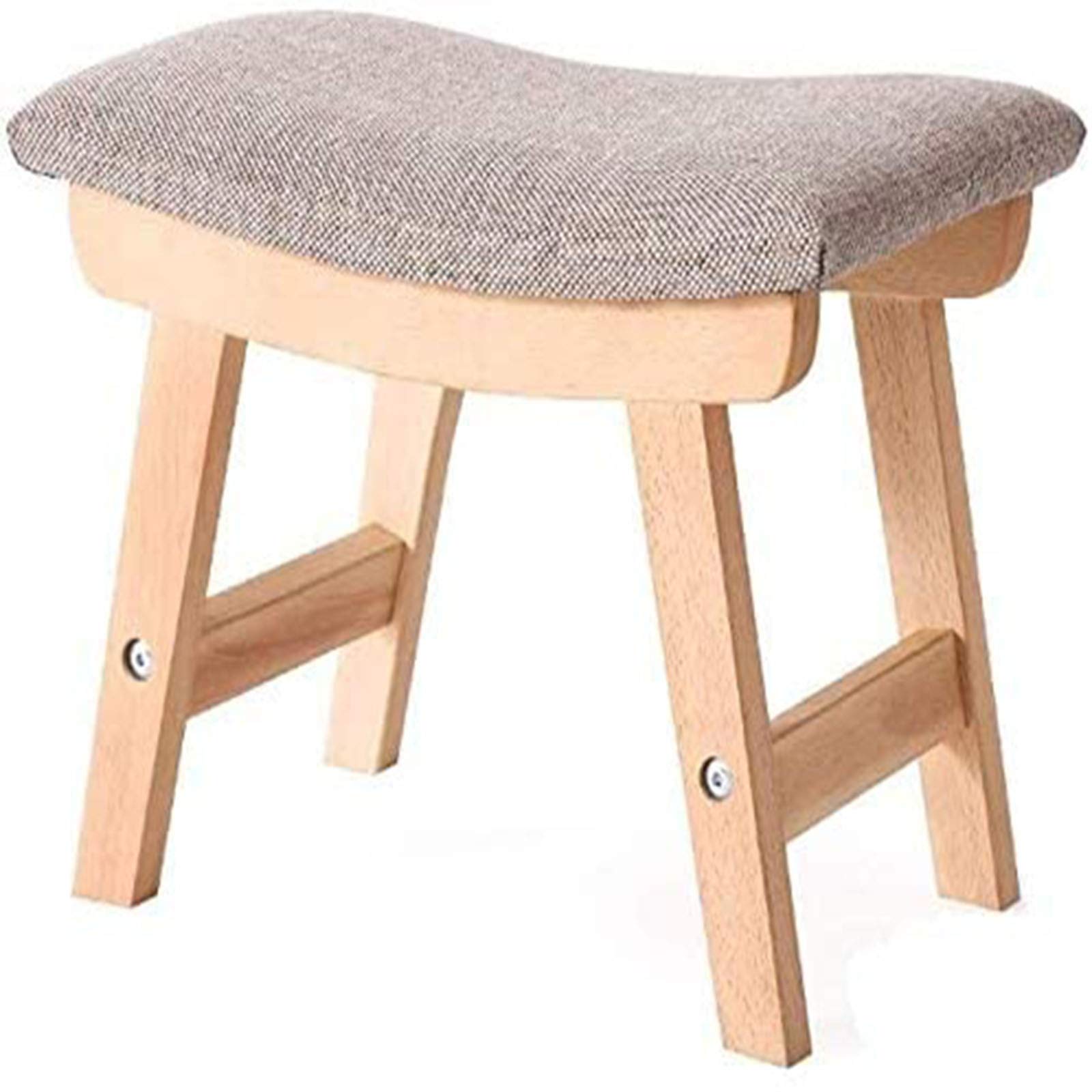 Siège en tissu de lin haut de gamme et structure de banc en bois durable