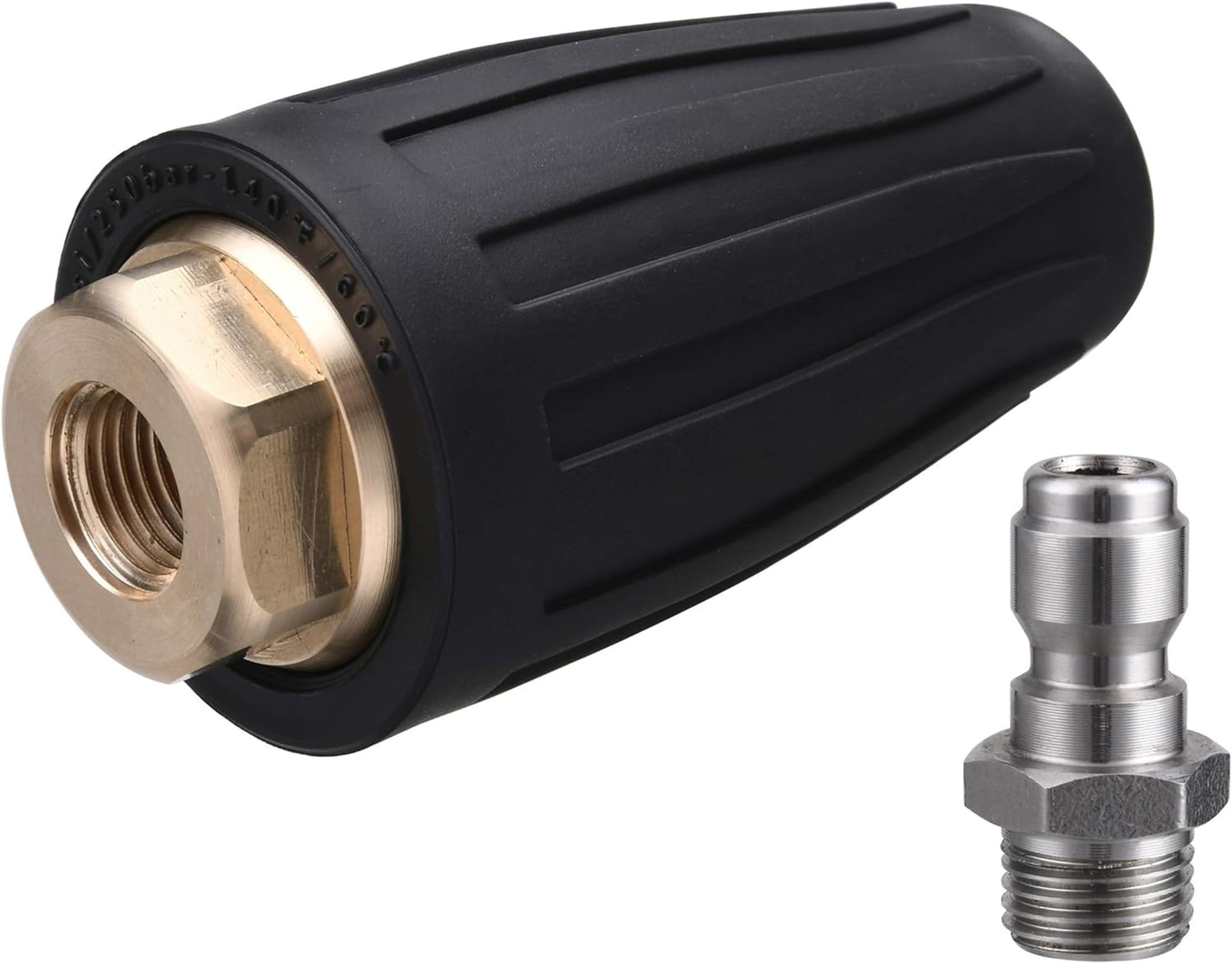 Buse turbo pour nettoyeur haute pression, buse rotative et 7 pointes, raccord rapide 1/4', 4000 Psi, kit jet pour nettoyeur haute pression, rotabuse haute pression，Noir