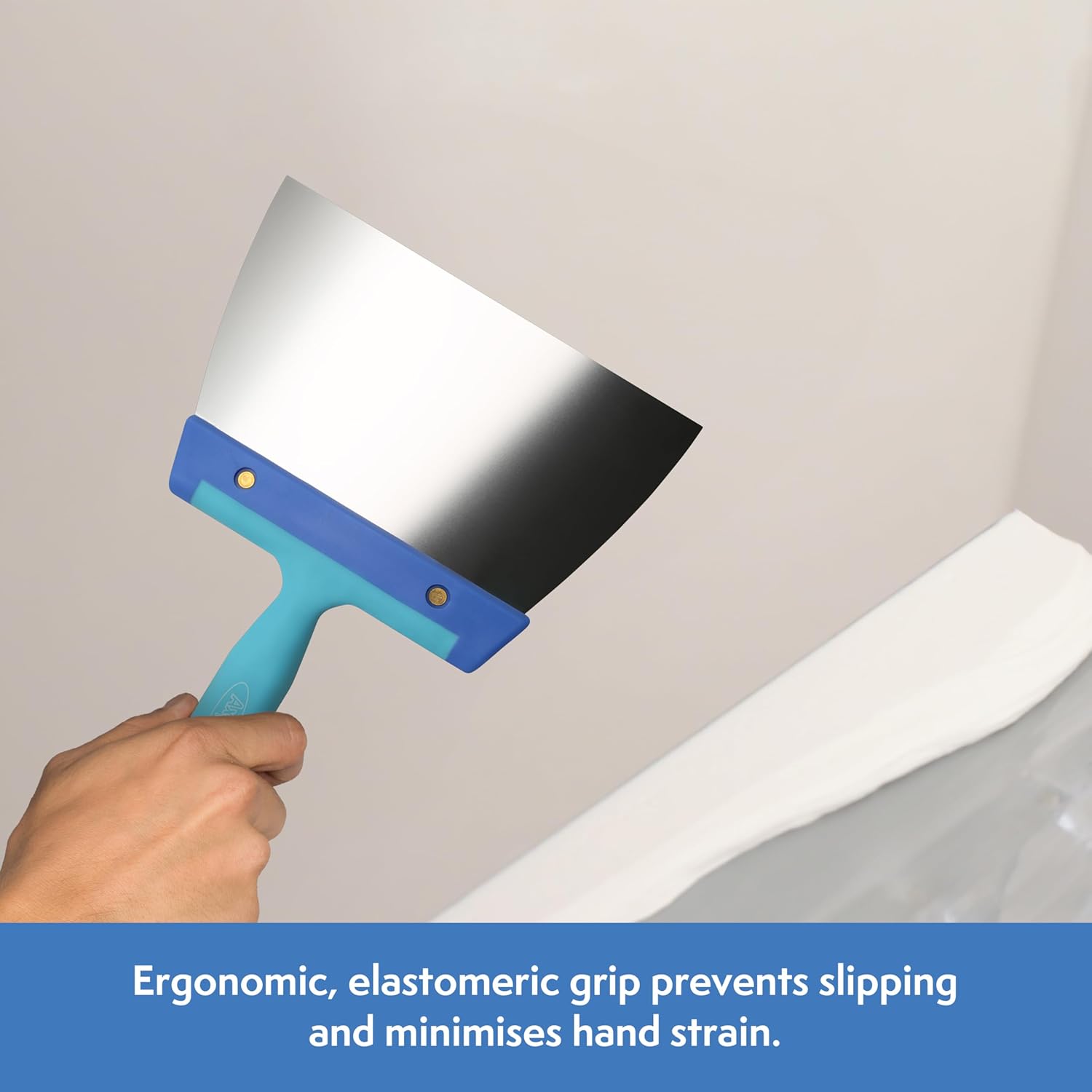 Axus Decor Stainless Steel Flexible Filling Knife - 240mm, Filler Knife - Putty Knife for Professional & DIY Projects - Anti Rust Blade and Soft Grip Ergonomic Handle