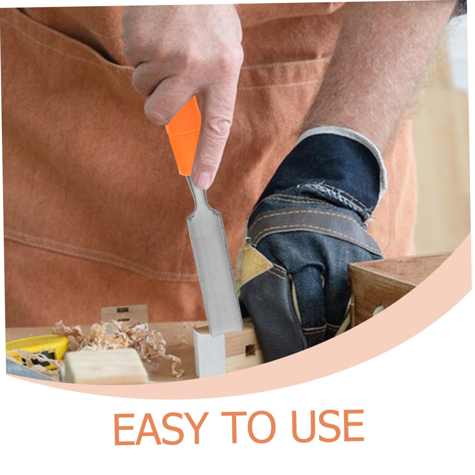 Cincel para Tallar Madera Juego de 4 Piezas de Acero | Juego de Formones para Madera, Espátula Plana Incluida, Agarre Cómodo y Diseño Ergonómico, para Taller de Talla en Madera