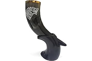 Genuine Handcrafted 100% Ale Horn with Stand - Game Of Thrones House...