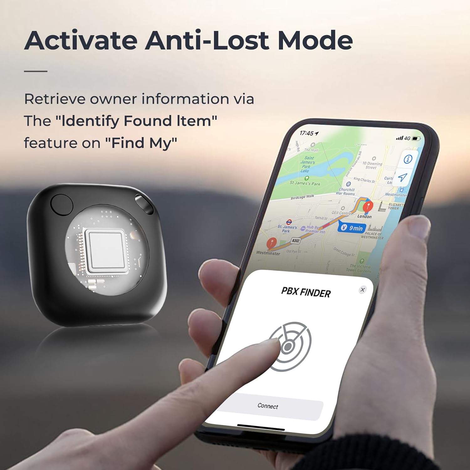 WarmSea air Tags 4 Pack Bluetooth Tracker for iOS Only – Compatible with Apple Find My App, Waterproof GPS Tracker and Key Finder with Sound and Long Battery Life for Wallet, Luggage, Keys