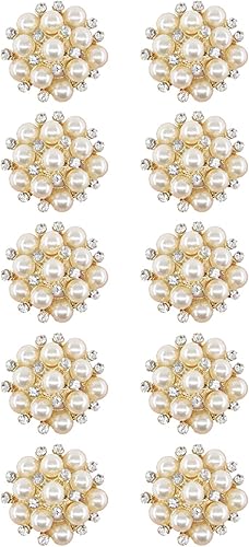 Miniatura 13 de Jerler 10 piezas AB Sliver Rhinestone Botones Adornos de Cristal Coser en Botones de Ropa