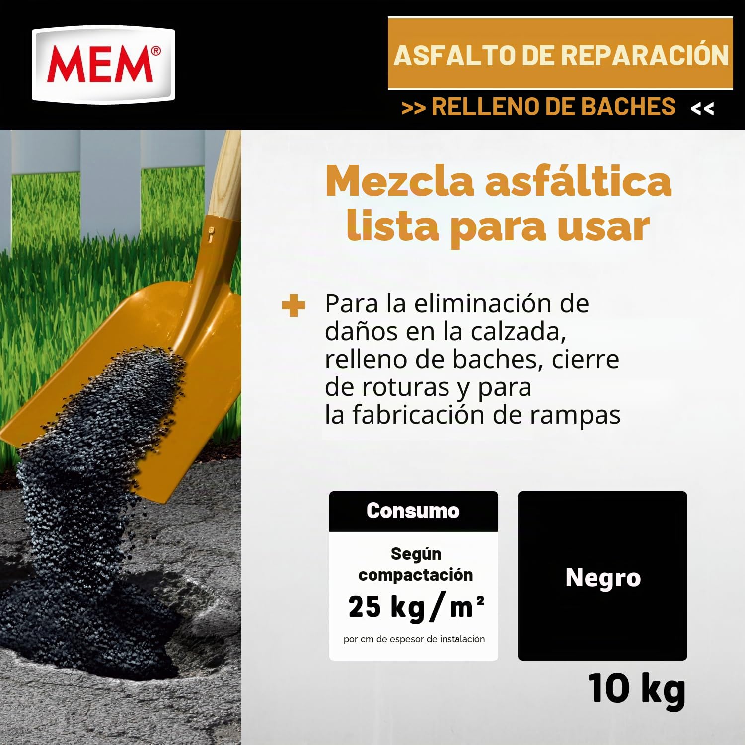 MEM - Reparación de asfalto (10 kg)