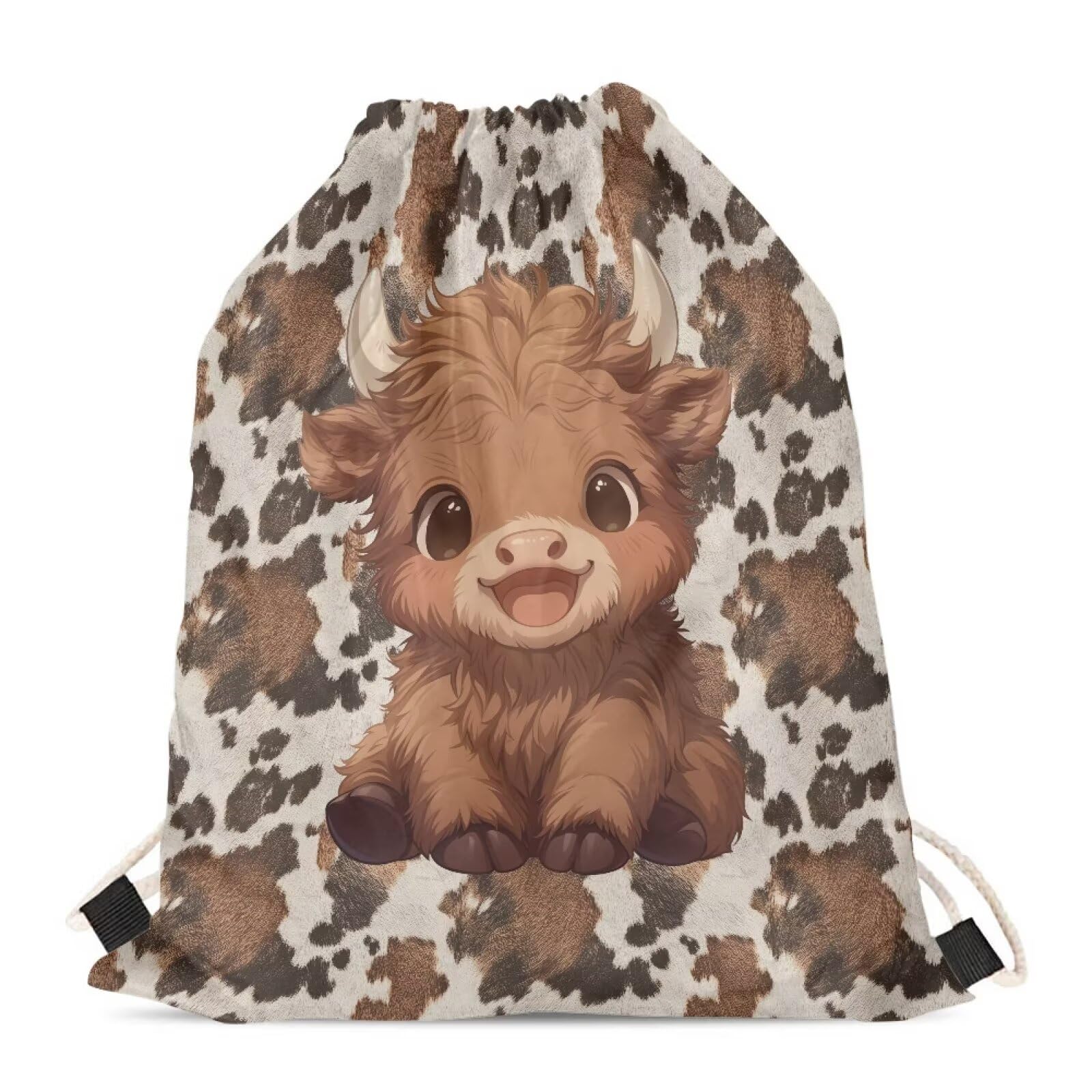 Upetstory Animals Patterned Drawstring Gym Bag for Teens Kids, Cinch Backpack for School Gifts