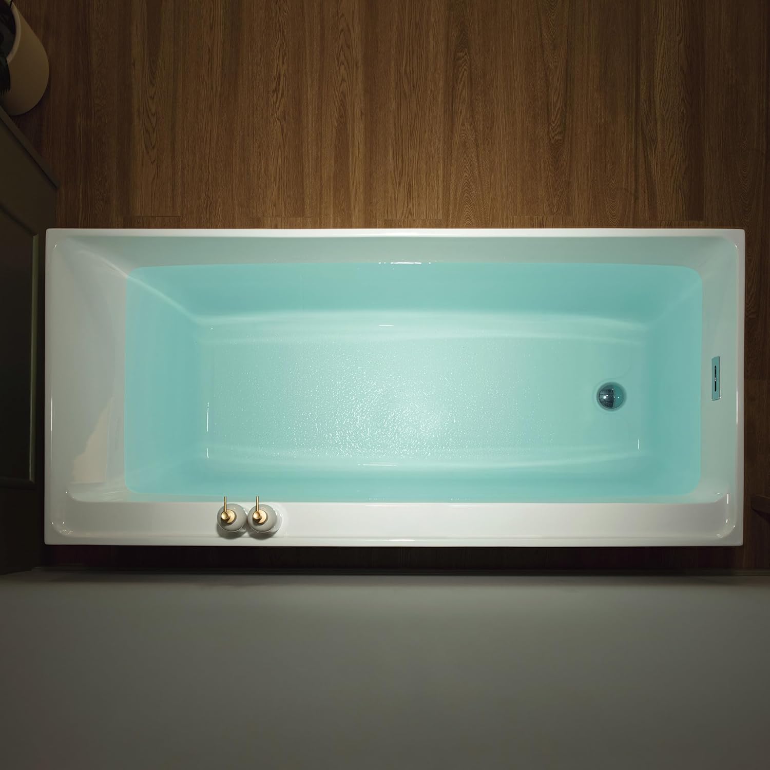 WOODBRIDGE 66-7/8" L x 31-1/2" W Freestanding Contemporary Soaking Bathtub with Brushed Nickel Drain & Overflow, White, B6710-BN