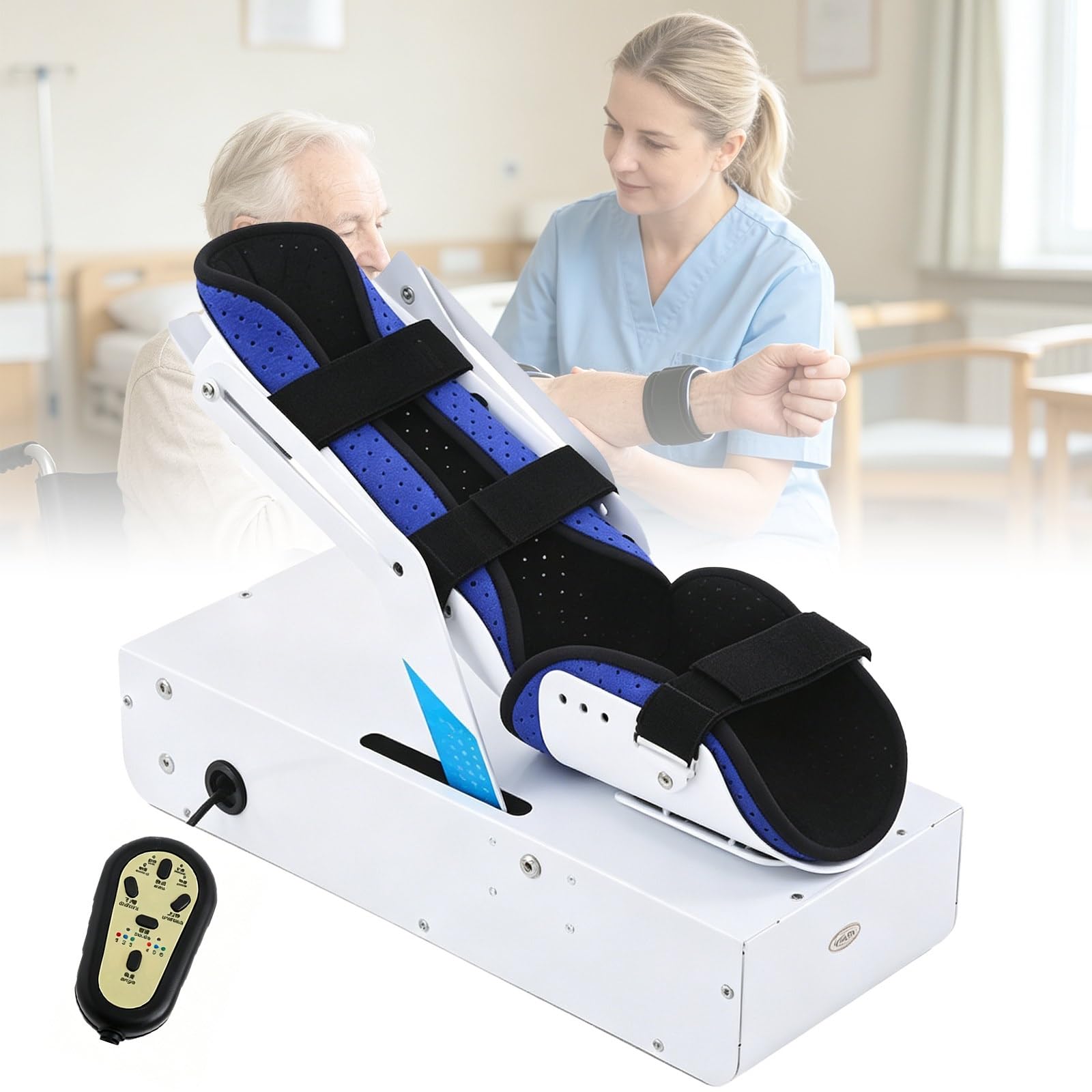 Dispositivo de rehabilitación para articulación de codo, Ejercitador de brazo con control manual y automático, Rango de movimiento de -5° a 145° para clínicas y cuidado en casa