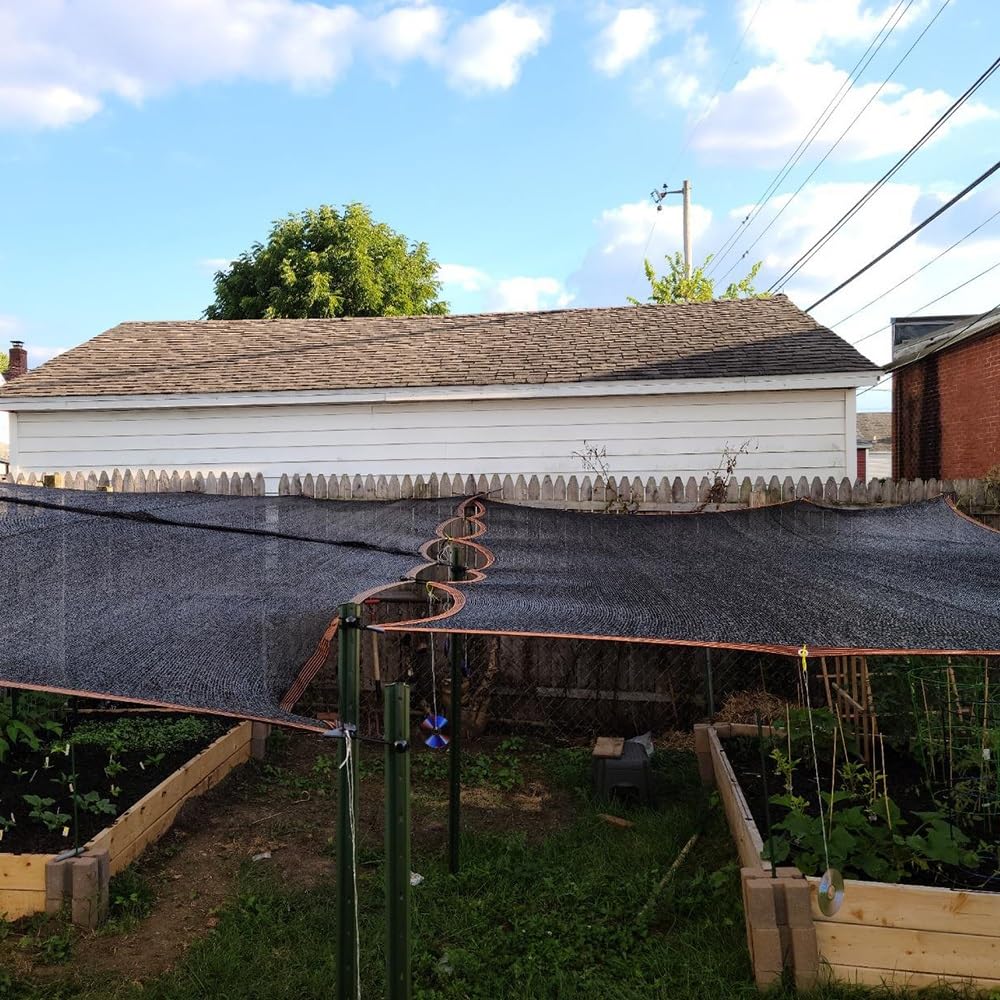 Générique Toile d'ombrage à 90% pour Jardin, Protection Thermique des Plantes, terrasse, Serre, 3 x 8 m (9,9 x 26,4 pi), avec œillets.