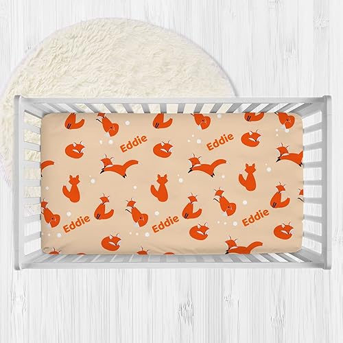 Miniatura 18 de Sábanas personalizadas para cuna de bebé con nombre, sábanas ajustables personalizadas para cuna de margaritas para bebés, niñas y niños, sábana