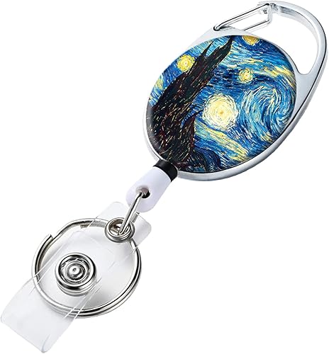 Vista 32 de Carrete retráctil para tarjetas de identificación con llavero retráctil para llaves, lindo nombre, carretes decorativos de tarjetas de Pretty