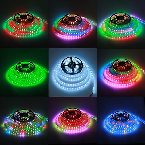 Vista 36 de ALITOVE WS2815 12V WS2812B Tira de luz LED RGB direccionable 16.4 ft 150 LED WS2813 12V programable de color de ensueño LED Pixel Tira de señal