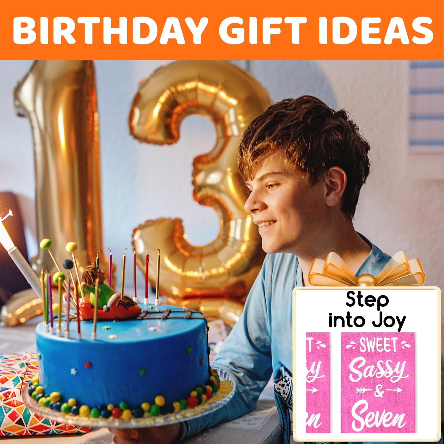 HAPPYPOP Birthday Gifts Ideas - Socks for 6-10 Year Old, Birthday Gift with Greeting Card - Image 2