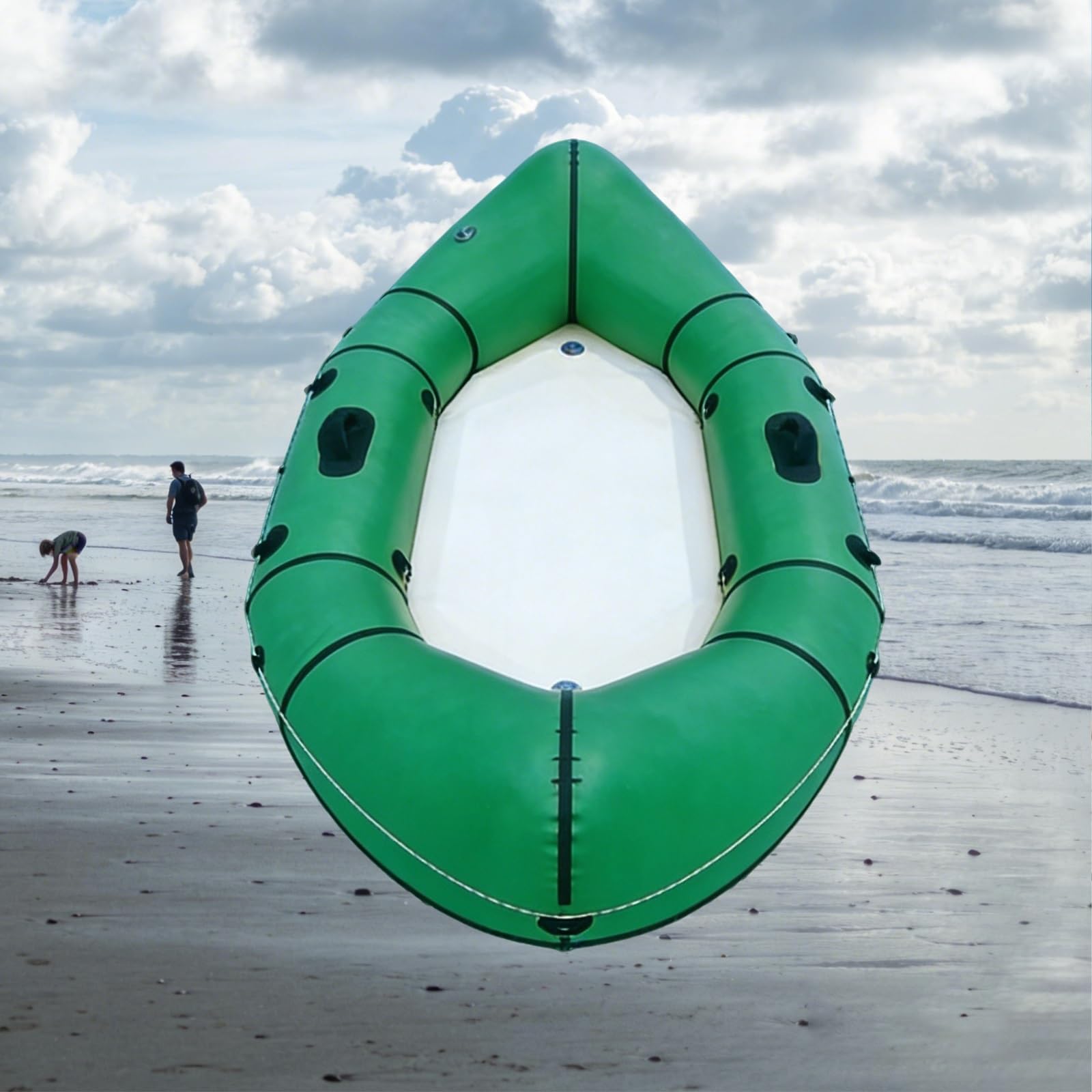 Packraft Faltboot PVC - Aufblasbares Kanu Für 1/2 Person, Ultra Leicht Und Kompakt, Für Reisen, Wandern Und Angeln, Inkl. Pumpe Und Tragetasche